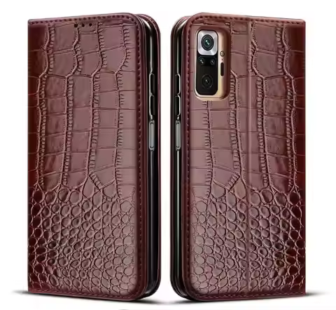 Leather Wallet Flip Case For Xiaomi Redmi Note 10 Pro Case Card Holder Magnetic Book Cover For Redmi