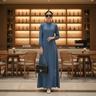 Qiarinn - Gamis Bordir Arraya Bahan Katun Marabella