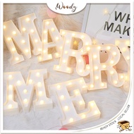 【Woody】A-Z 26 Letters White LED Night Light Marquee Sign Alphabet Lamp