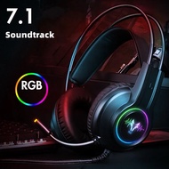 【Versatile】 7.1 Sound Effect Gaming Headphones 7 Color Led Glow Gamers Wired Headset Surround Stereo