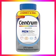 善存 - 美國銀善存綜合維他命 男士50+ 275粒 關節眼睛心腦血管前列健康 維他命C鋅免疫力 GSK 2種樽蓋隨機發貨 (效期:03/2027*)