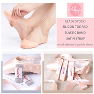 SILICON GEL TOE PAD JELLY GELLY PAD SATIN STRAP ELASTIC BAND TOE PROTECTOR RUBBER POINT SHOES RUBBER