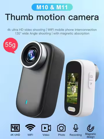 WiFi 4K Mini Thumb Camera Bodycam Action Bike Cam Motorcycle Sport Cam Body Action Sports DV Camcord