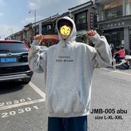 Hoodie Jaket Fleece Pria Oversize L-XL-XXL jmb-005