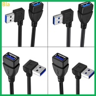 Bla USB3 0 Male To Female Extension Cable With Right And Left Angle 20cm 7 87inch