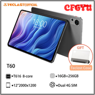 CFGYU Teclast T60 2024 12 "2K แท็บเล็ต Android 13 2000X1200 20GB RAM 256GB ROM UNISOC T616 Octa Core