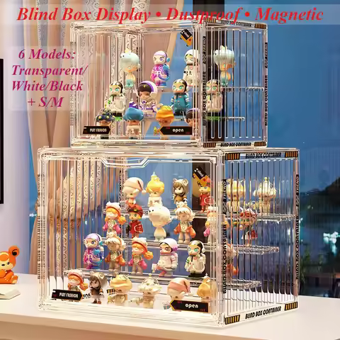 Containerized Design Acrylic Organizer for Collectible Figures Blind Box 3-Layer HD Transparent Mini