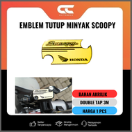 EMBLEM COVER MINYAK REM MASTER MOTOR HONDA SCOOPY AKRILIK MIRROR