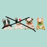 日本景品Bull Bull BOO米黃色灰黑色白色Amuse Amufun 法鬥犬八哥狗狗法國鬥牛犬French Bulldog Frenchie軟淋淋Soft  Doll Dog綠色boo圍巾絲巾紅