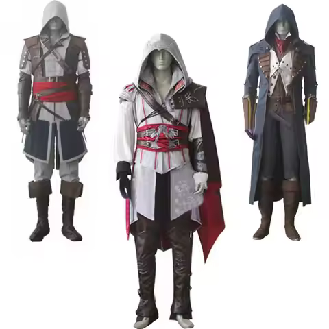 Assassin Game Edward Ezio Arno Cosplay Costume Halloween Outfits Custom Made