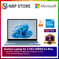 Microsoft Surface Laptop Go 3 XK1-00068 12.4" PixelSense Touch Laptop Ice Blue ( i5-1235U, 8GB, 256G