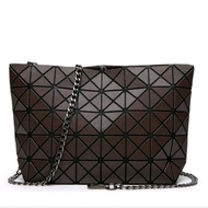 Chocolate Brown Metallic Matte Issey Miyake BAOBAO Sling Bag / Clutch