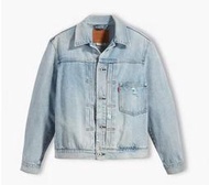 【高價版XS-XL號優惠】美國Levis TYPE I TRUCKER JACKET 淺藍破痕水洗後束帶 1代 牛仔外套