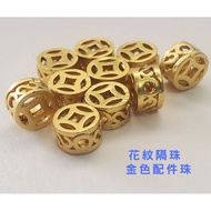 Pattern Spacer Beads Golden Accessories Beads Hollow Spacer Beads Beading Material DIY Handmade Jewe