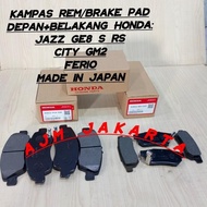 Ori - BRAKE PAD BRAKE PADS JAZZ S RS GE8 FERIO FRONT REAR PRICE JAPAN