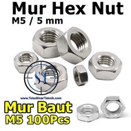 M 5 NUT - JP M5 HEX NUT 5MM BOLT NUT CONTENTS 50PCS