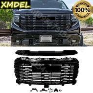 Front Bumper Grille Upper Grill Gloss Black For 2022-2024 GMC Sierra 1500 Denali