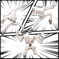 Little Captain Building Blocks MOC Works DIY Building Blocks Mecha Frame Creation Toys Building Bloc