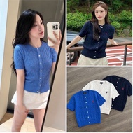A717-3-color horse-embroidered hand-twisted cardigan