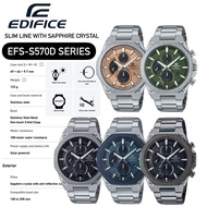 [OFFICIAL CASIO WARRANTY] EDIFICE EFS-S570 SERIES SLIM SOLAR POWERED WITH SAPPHIRE CRYSTAL MEN WATCH