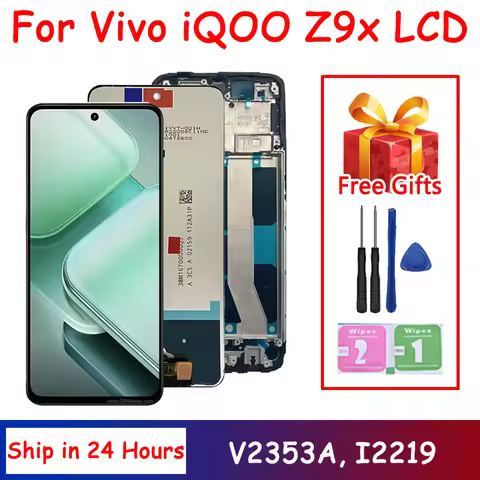 6.72' Screen For vivo IQOO Z9x LCD Touch Screen Digitizer Assembly With Frame V2353A I2219 Display R