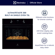 Electrolux KOIGH00KA 60cm UltimateTaste 300 Built-in Single Oven With 72L Capacity with 2 Years Warranty