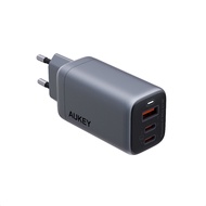 AUKEY PA-B6U OMNIA II MIX 67W UFCS 3-PORT PD WALL CHARGER WITH GAN POWER TECH WHITE (ขากลม)