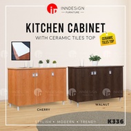 4FT KITCHEN CABINET WITH CERAMIC TILES TOP (FREE DELIVERY AND INSTALLATION)