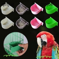 QINJUE Bird Cage Water Bowl, Bird Feeding Trough Bird Feeding Bowl Splash-proof Cup, Bird Half Round Food Box Bird Cage Accessories Parrot Feeding Tool
