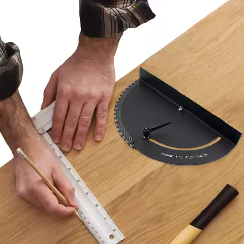 Multifunctional Angle Finder Protractor 45/90/180 Degree Right Angle Clamp for Craft DIY Welding Fra
