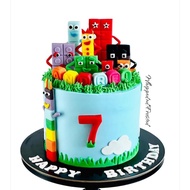 NumberBlocks Birthday Cake / Custom Birthday Cake / Eggless Birthday Cake / Happy Birthday Cake