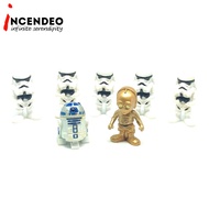 LFL Star Wars Mania C3PO R2D2 and Stormtroopers Mini Figure Set