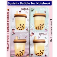 📦🇲🇾[M'SIA READY STOCK] Squishy 3D Notebook Journal, bubble tea A5 Minimalist Planner, Hardcover 128 