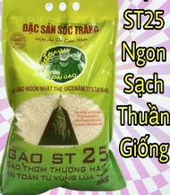 (GIÁ SIÊU RẺ) VUA LOẠI GẠO Gạo Sóc Trăng ST 25 hàm lượng dinh dưỡng cao túi 5kg gạo ST-25