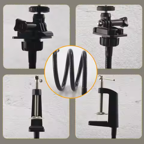 BG-Webcam Stand, Upgraded Webcam Mount Stand With Flexible Gooseneck And Clamp, Suit For Logitech We