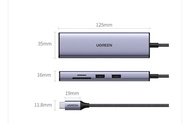 Cáp USB C to HDMI USB + LAN Gigabit + SD/ TF + PD Ugreen 60515 Chính Hãng