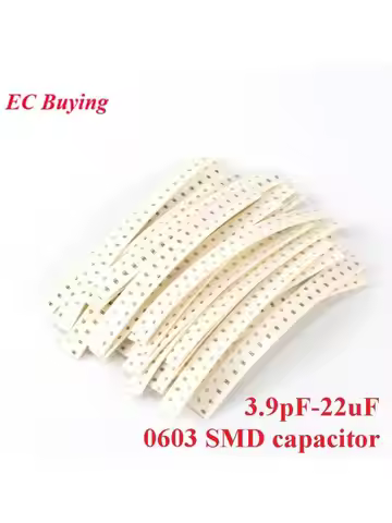 500pcs 0603 SMD Capacitor Kit 25 Values*20pcs 3.9pF-22uF Electronic Components Package Capacitor Ass