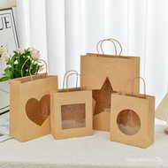 KY-# Exquisite Kraft Paper Portable Paper Bag Paper Bag Window Gift Bag Birthday Gift Bag Gift Bag Shopping Bag in Stock