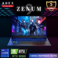 ABEX ZENUM 9 / i9-12900H / Nvidia RTX 3060 / 64GB RAM / 2TB SSD / 16" FHD Display / 165Hz Gaming Lap