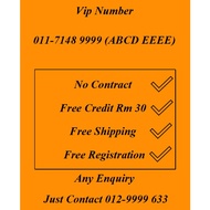 011-7148 9999 Vip Number (Prepaid Or Postpaid, No Contract & Free Shipping)