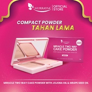 NURRAYSA Miracle Two Way Cake Powder With Jojoba Oil Compact Powder Bedak Spf35 Flawless Matte