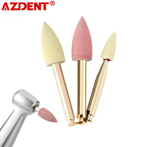 3Pcs/Set AZDENT Dental Zirconia Grinding and Polishing Kit Ceramic/Rubber Diamond For Zirconia Resto