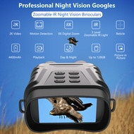 4K Night Vision Goggles Binocular View 400Meters in Darkness