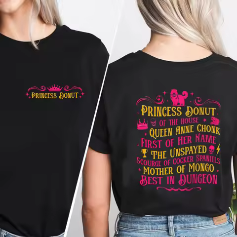 Princess Donut T Shirt Dungeon Crawler Carl T-Shirt Sci Fi Book Tshirt Men Women Cotton Short Sleeve