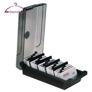 deevoka Large Capacity Business Card Holder Box Business Card  Storage Box Organizer Index Card Stor