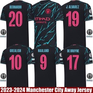 XY เสื้อกีฬาแขนสั้น ลายทีมแมนเชสเตอร์ซิตี้ HQ1 2023-2024 Grealish Foden Bernardo De Bruyne Alvarez H