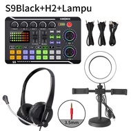 Siborie Siap COD S9 Soundcard + H2 Headphone + Lampu Paket Lengkap Pengiriman Cepat