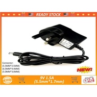 AC to DC Power Supply Adapter 9V 1.5A