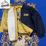 Jaket Bomber vintage suntory boss coffe sz L original murah