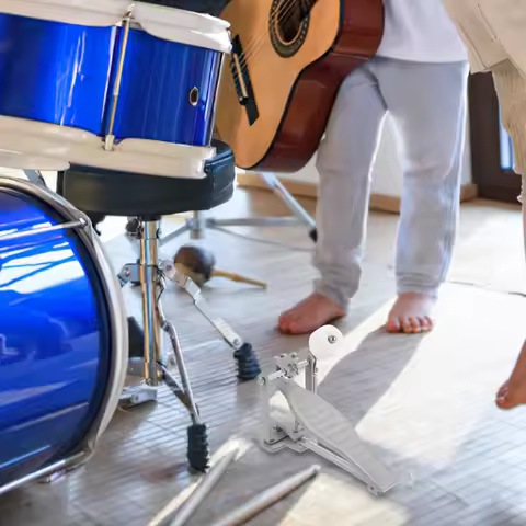 Drum Kit Single Pedal Professional Drum Set Kick Pedal Adjustable Height Angle Exquisite Appearance 